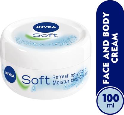 NIVEA Soft Light Moisturizer Cream for Face & Body, with Vitamin E & Jojoba Oil, 100ML