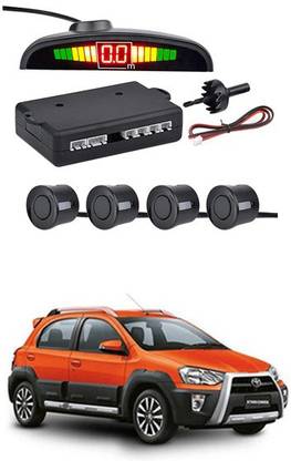 RKPSP Increased Safety for passengers Car Black Parking Sensor LED Display/4Parking Sensors Alarm Kit For Etios Cross Parking Sensor