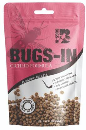 BUGS-IN Cichlid Formula Floating Pellets 100G 0.1 kg Dry Young Fish Food