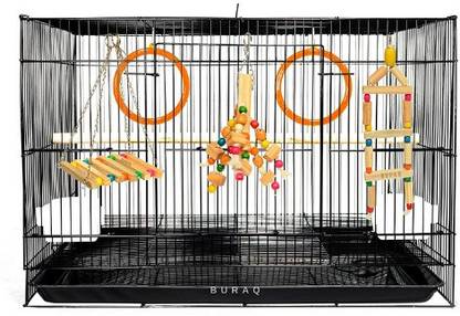 Buraq 1.5FT Cage With 3 Swing Toy Best for Love Bird Cages Parrot, Parakeet, Budgies Bird Cage