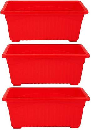 The Ubals 14 Inch Length Rectangular Window Flower Pots for Home, Window Display & Garden Plant Container Set