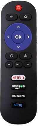 Nij TV Compatible For TCL- ROKU TV Remote Control with Netflix CBS Sling Key fit Generic Remote Controller