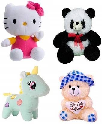 Ktkashish Toys soft kitty,PB,G-unicorn with BBC (25-30cm)  - 30 cm