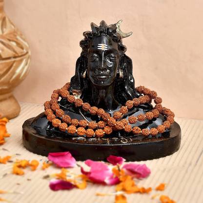 SBBCO Adiyogi Statue with Rudraksh Mala for Car Dashboard Decoration Showpiece 12CM Decorative Showpiece  -  12 cm