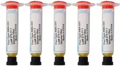 Ekavir Flux Grease Solder Soldering Paste for LED, SMD, PCB, BGA, PGA Repair -Set of 5 0 W Simple