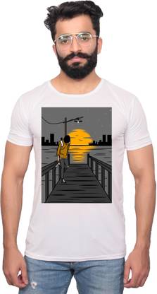 Printed Men White T-Shirt