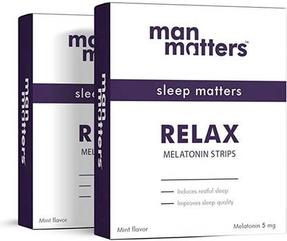 Man Matters Melatonin 5mg Sleep Strips | Help Reset Sleep Cycle | 100% Natural, Plant Based