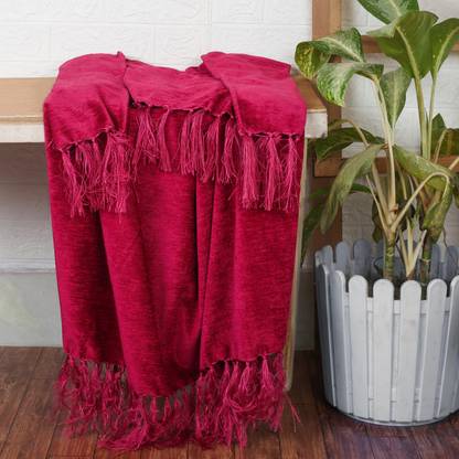 Stitch Weave Solid Single Throw for  AC Room