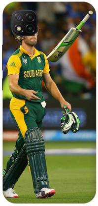 Zaplab Back Cover for POCO C3, MZB07QAIN, AB de Villiers Image Printed Back Cover