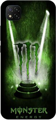 Bluvver Back Cover for POCO C3, MZB07RHIN, Printed Monster Logo Back Cover