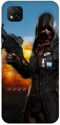 Zaplab Back Cover for POCO C3, MZB07QAIN, Pubg Game Printed Back Cover