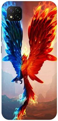 Zaplab Back Cover for POCO C3, MZB07QAIN, Ice and Fire Baj printed