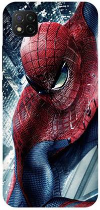 Zaplab Back Cover for POCO C3, MZB07QAIN, Spiderman Image Printed Back Cover