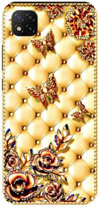 Zaplab Back Cover for POCO C3, MZB07QAIN, Butterfly Printed Back cover