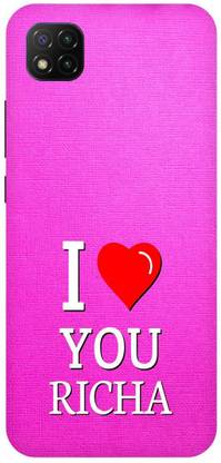 Zaplab Back Cover for POCO C3, MZB07QAIN, I Love You Richa Printed Back Cover