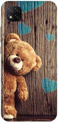 Zaplab Back Cover for POCO C3, MZB07QAIN, Love Teddy Beer Printed Back Cover