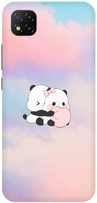 Zaplab Back Cover for POCO C3, MZB07QAIN, Panda couple,Pandas printed