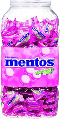 Mentos STRAWBERRY FLAVOUR STRAWBERRY Chewing Gum