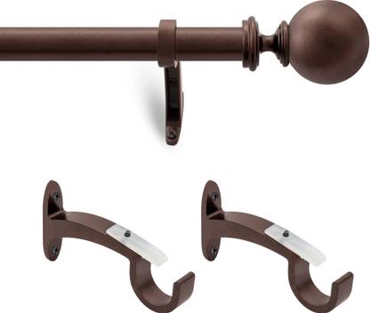 Deco Window Brown Curtain Rods Metal