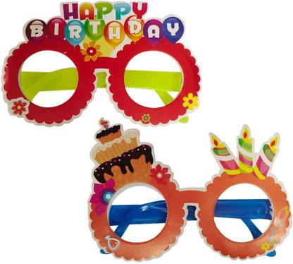 Shopperskart Happy birthday printed sunglasses props Paper Cut-outs