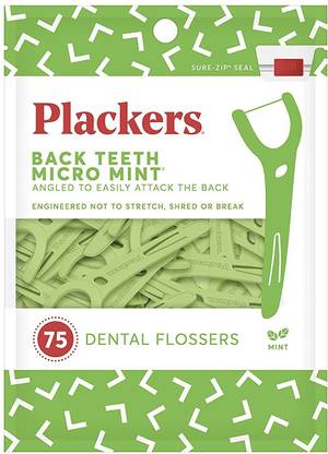 Plackers Back Teeth Micro Mint Dental Floss Picks