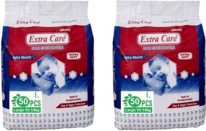 Extra Care Pant Style Diapers (large) Combo Pack- 100 pcs - L
