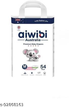 aiwibi Baby Diaper Pants 54 count, with Bubble Bed Technology for comfort - M