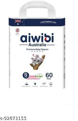 aiwibi (small) Baby Diaper Pants 60 count, with Bubble Bed Technology for comfort - S