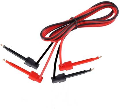 e4u Quality 57mm Test Hook Clip To Test Hook Clip Test Probes Pair - 1 MTR Probe and Tester Electronic Hobby Kit