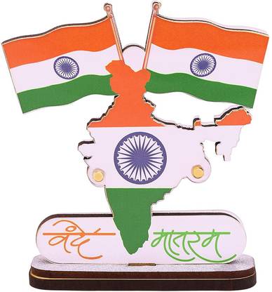 VOILA Indian National Flags For Car Dashboard Decoration Rectangle Car Dashboard Flag