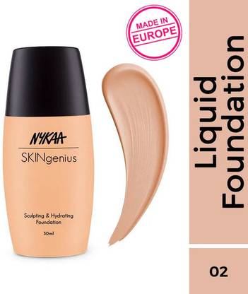 NYKAA SKINgenius Sculpting & Hydrating Foundation - Almond Beige 02 Foundation
