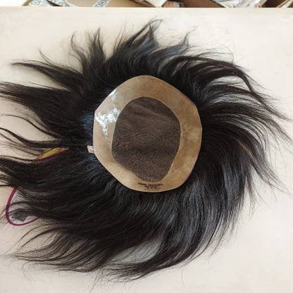 golden hair int Mono hair patch size (7x5) 100% Human hair hair loss solution Hair Extension