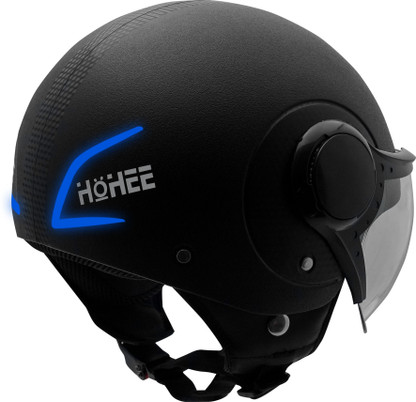 Half Face With BLUE Glow Strip Helmet 