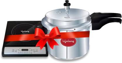 Lifelong LLCMB13 1400 W Induction Cooktop with IB 3 Ltr Outer Lid Pressure Cooker