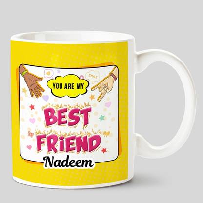 HUPPME You Are My Best Friend Nadeem White Ceramic Coffee Mug