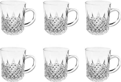 TREO Crystal Set of 6, 224 ml Glass Coffee Mug
