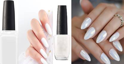 GFSU high shine long lasting non toxic professional nail polish MATTE WHITE, METALLIC SHINNY