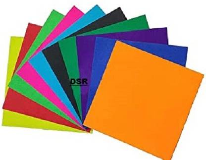 Eclet 100 origami sheet 10 sheet Each color 15 cm x 15 cm size both side coloured sheet 6 cm 90 gsm Coloured Paper