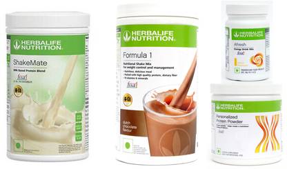Herbalife Nutrition Formula 1 Chocolate + Protein Powder 200 G+ Shake Mate + Afresh - Lemon Protein Shake