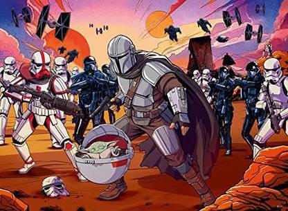 RAVENSBURGER Star Wars The Mandalorian: Face Off 200 Piece XX Puzzle Every Piece is Unique