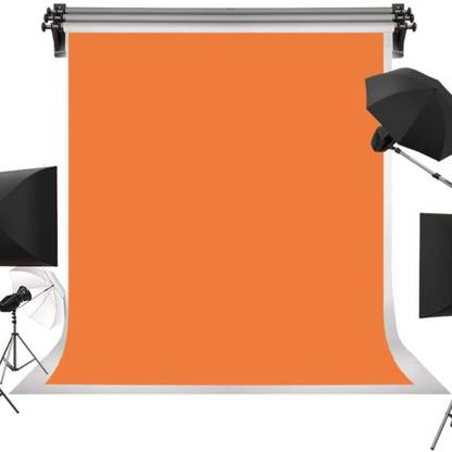 FANILIT 5X10 ft. Orange Screen Background Backdrop for Photo Videos YouTube Reflector