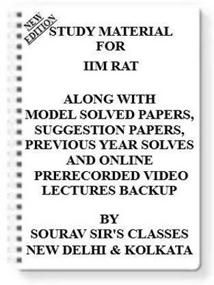 Study Material For Iim Rat (Research Aptitude Test) [pack Of 4 Books] With Model Question Papers + Topicwise Analysis + Mcq Questions+ Special Practice Set