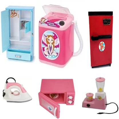 HMF Bright Choice Toy Miniature (Home appliance set) for kids /multicolor (pack of 6)