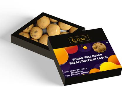 La Casa Sugarfree Besan Laddu | Saffon Dryfruits Keto | Box