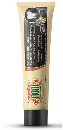 Apollo Noni Activated Charcoal Teeth Whitening With Noni Extract Aloevera & Fresh Mint Toothpaste