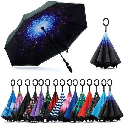Cashing Fashion C Type Double Layer Inverted Colourful for Men-Women Umbrella Umbrella