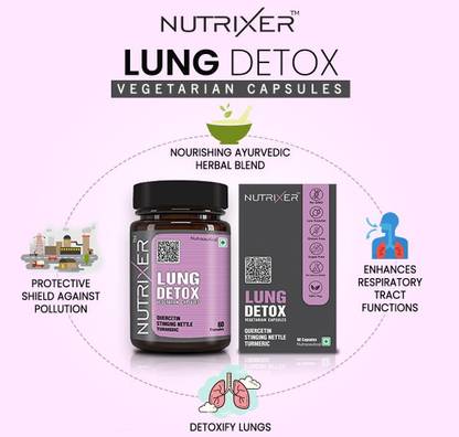 nutrixer LUNGS DETOX CAPSULES, 60 VEG. CAPS.