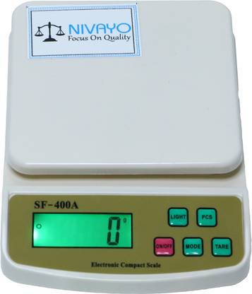NIVAYO 10 KG DIGITAL KITCHEN WEIGHT MACHINE WITH POWER ADAPTOR Weighing Scale