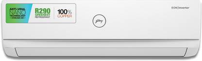 Godrej 1 Ton 5 Star Split Dual Inverter With Anti-Virus Protection AC  - White, Silver
