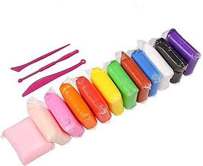 MADDYGROUP Air Dry Clay,Soft Clay with Tools , Gifts for Kids-Multi Color (Pack of 12)